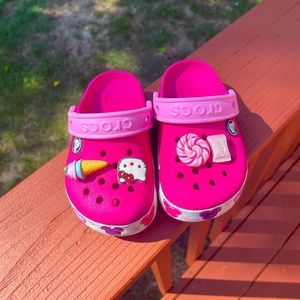Crocs toddler girls sz 7 in pink